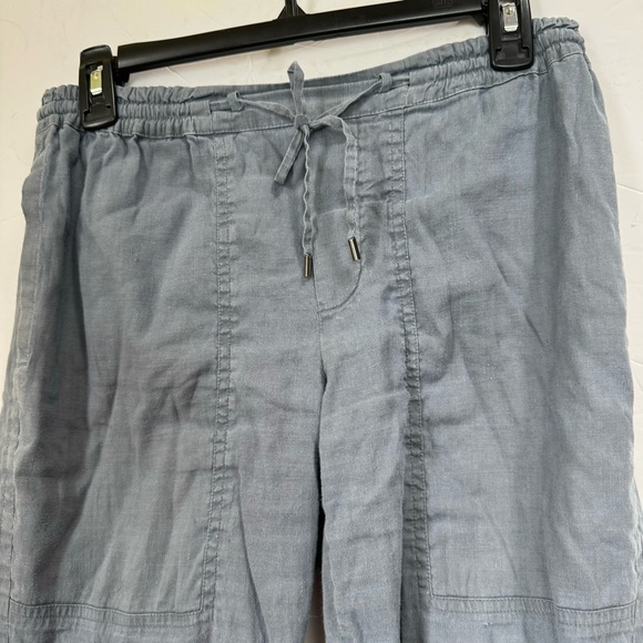 Vince NEW Linen Cotton Pants Pockets Elastic Waist Drawstring Minimalist Casual - Picture 5 of 14